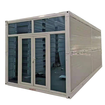 Folding Container Huis Voorraad Huis 20ft Office PVC Schuifvenster voor Hotel verblijf behoeften
