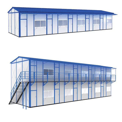 Moderne K-type lichtstaalconstructie prefab huis met PVC-schuifvenster