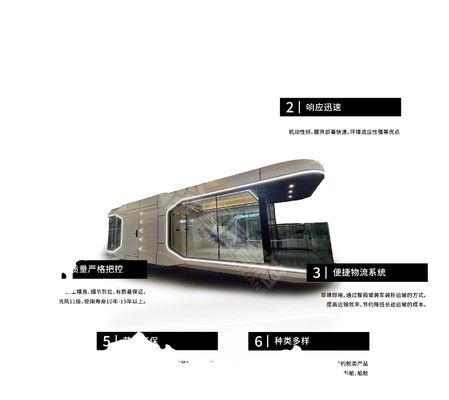 Buiten prefab ruimte capsule huis met voordeel van snelle installatie