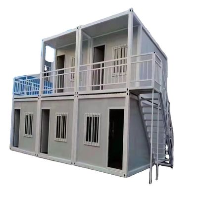 Moderne platte containerwoning voor 2 verdiepingen