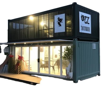 Platte verpakkingscontainer met isolatie brandwerend sandwichpaneel van rotswol in aangepaste kleur