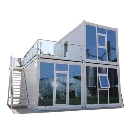 Hedendaags twee lagen flat pack container prefab huis voor 20ft 40ft