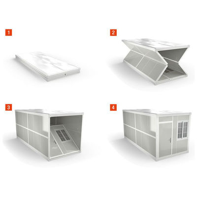 Moderne stijl T-type 40 ft uitbreidbare container prefab huis met PVC schuifvenster
