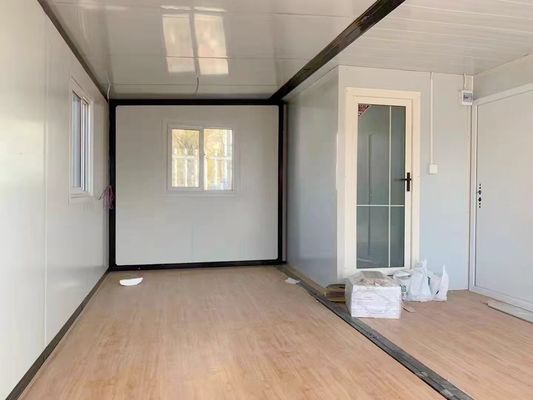 Staal sandwichpaneel uitbreidbaar containerhuis voor wonen in wit/grijs/zwart