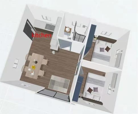 20ft staalconstructies vouwbare woning prefab modulaire huizen met gegalvaniseerd stalen frame