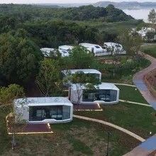 Tropische design stijl Luxe Moderne Outdoor Draagbare mobiele Glamping Space
