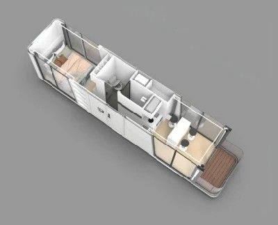 Prefab Space Capsule Villa House met gelaste stalen frame structuur