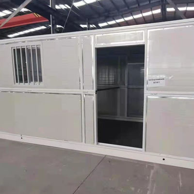 Prefabriceerd 20ft kantoor flat pack opvouwbaar container huis met PVC schuifvenster