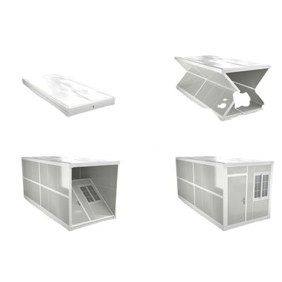 Gemakkelijk te installeren 20ft Steel Sandwich Panel Draagbaar Klaargemaakt vouwcontainerhuis