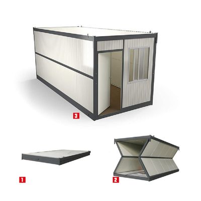 18mm MgO-plank vloer vouwcontainer huis met badkamer en keuken gevouwen moderne stijl