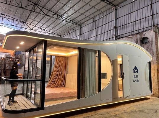 Hotel Pod Hurricane Proof Prefab Capsule Speed Dome House Midden eeuw