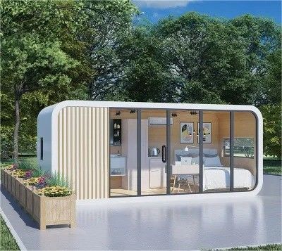 Gepersonaliseerd Modern Design Mobile Steel Structure Gebouw Apple Cabin Draagbaar Huis