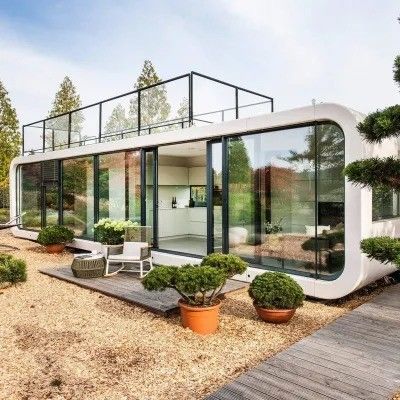 Gepersonaliseerd Modern Design Mobile Steel Structure Gebouw Apple Cabin Draagbaar Huis