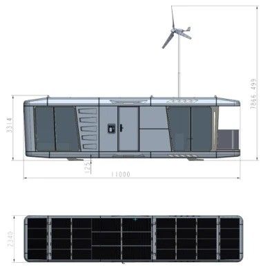 Stalen deur Modulair Huis Vessel Huis Ruimtecapsule Huis Kleine huizen