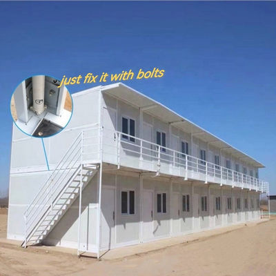 Gemakkelijk te monteren 20ft vouwbaar container huis met badkamer en gegalvaniseerd stalen frame
