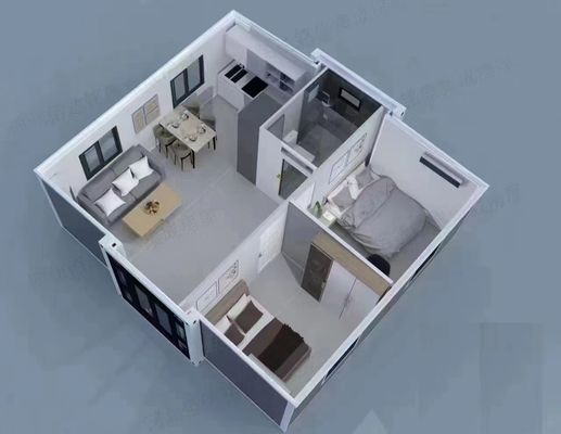 Voorgefabriceerde 3 slaapkamers voorgefabriceerde huisplannen voor de bouw van magazijnen