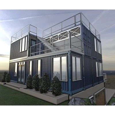 Gepersonaliseerde kleur uitbreidbare containerhuis met licht staal frame en constructie