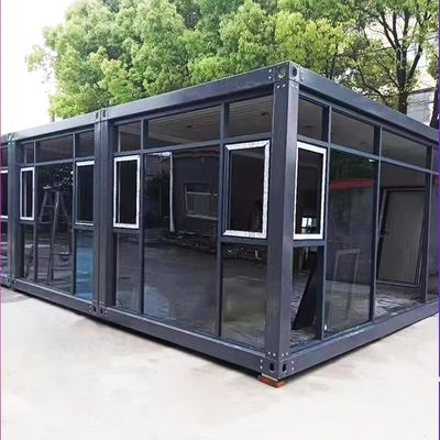 Snel installeer prefab container huis met PVC schuifvenster licht accessoires
