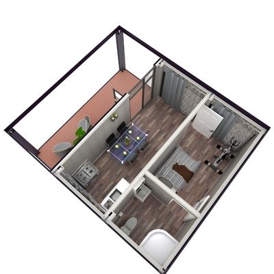 20-40 ft uitbreidbaar Containerhuis Prefabricate Huizen met badkamer Keuken