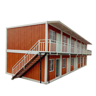 Stalen deur 2 verdiepingen prefab modulair 3 4 slaapkamer container huis