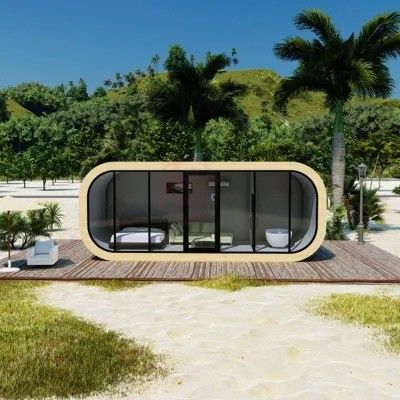 Mobile Modern Design Style Luxe Capsule Hotel Apple Cabin Ruimtehuis