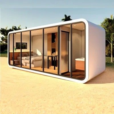 Mobile Modern Design Style Luxe Capsule Hotel Apple Cabin Ruimtehuis