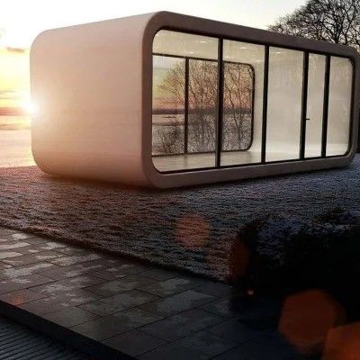Mobile Modern Design Style Luxe Capsule Hotel Apple Cabin Ruimtehuis