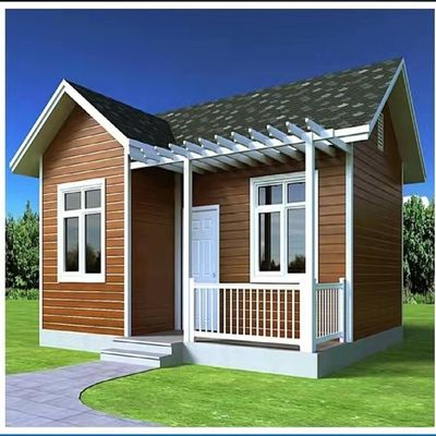 Houten huisje in wit / grijs / zwart met 18 mm MgO-vloer