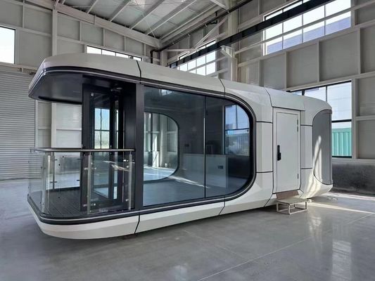 Lichte staal prefab huis draagbaar geprefabriceerd luxe ruimtecapsule container