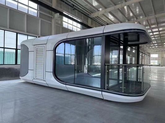 Lichte staal prefab huis draagbaar geprefabriceerd luxe ruimtecapsule container