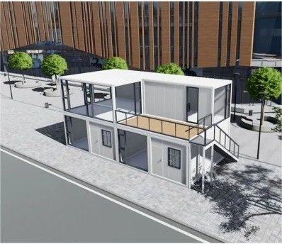 Home Office Technologie Containerhuis met gelast staalframe