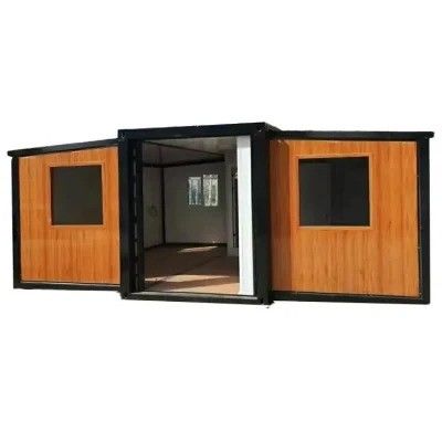 Milieubescherming 2 slaapkamers Prefab uitbreidbaar containerhuis met staaldoring