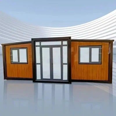 Milieubescherming 2 slaapkamers Prefab uitbreidbaar containerhuis met staaldoring