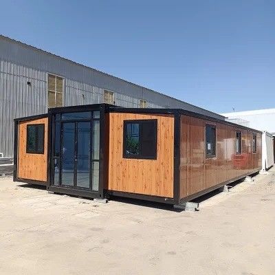 Milieubescherming 2 slaapkamers Prefab uitbreidbaar containerhuis met staaldoring