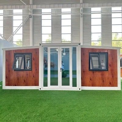 Milieubescherming 2 slaapkamers Prefab uitbreidbaar containerhuis met staaldoring