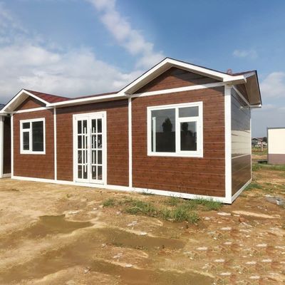 Stalen deur mobiele woning modulair huis prefab container met glazen gordijn