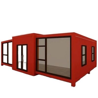 Luxe containerhuis met draagbaar opvouwbaar scheefdak