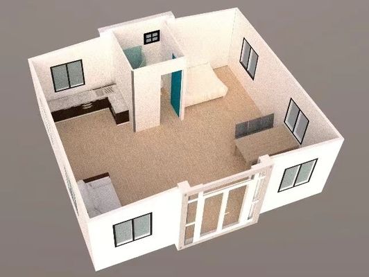 Gegalvaniseerde staalcontainerhuizen Modern beweegbaar woonhuis opvouwbaar