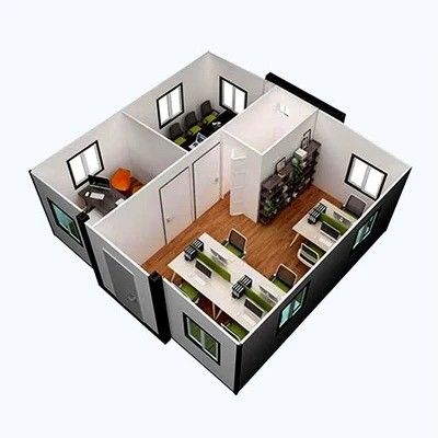 Luxe 2 slaapkamers container huis met volledige badkamer In Australië 20ft/40ft