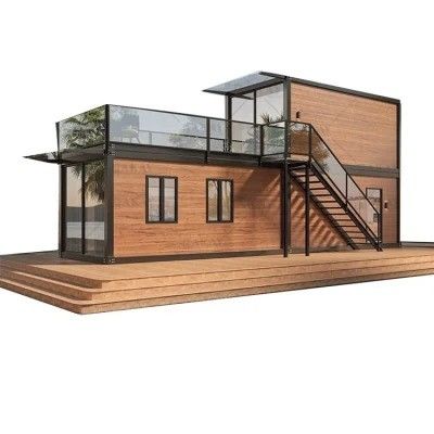 Luxe kantoorgebouw Recyclebaar prefab Containerhuis voor gezinswonen