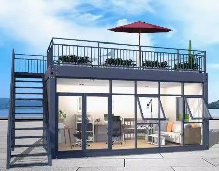 Luxe mobiel wooncontainerhuis voor flexibel kantoorgebouw