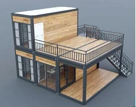 Comfortabele woonruimte 20ft 40ft staal frame container huis met afneembare ontwerp