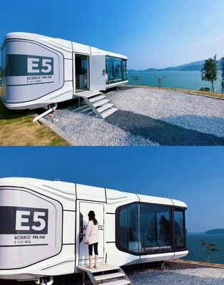 Space Capsule House Luxe Camping Prefab cabine met milieubescherming voordeel