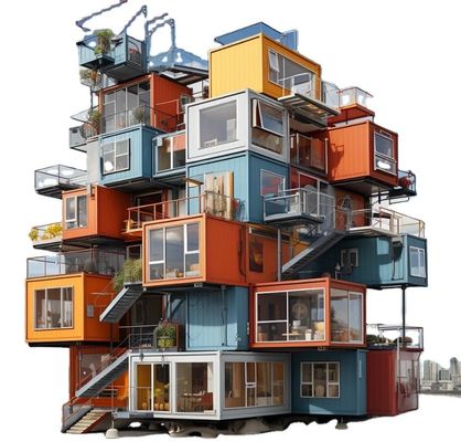 Gemakkelijk te monteren geprefabriceerd afneembare containerhuis met licht stalen structuur muur