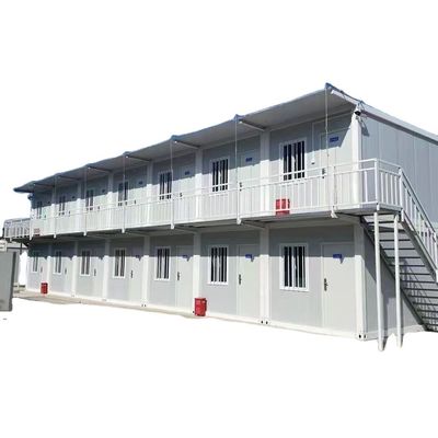 Moderne platte containerwoning voor 2 verdiepingen