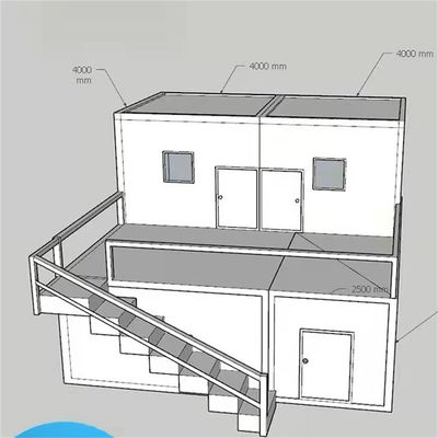 20ft / 40ft Prefabricated Flat Pack Prefab Huizen Voor REACHTOP Modulaire