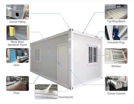 Australisch standaard kantoorgebouw Modulaire prefab Flat Pack Homes voor garageopslag