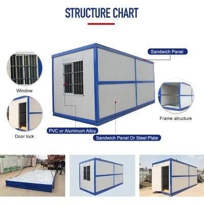 Meerdere doeleinden woningcontainerhuis met opvouwbaar ontwerp en aluminium raam