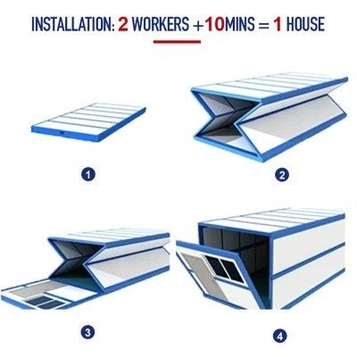 Meerdere doeleinden woningcontainerhuis met opvouwbaar ontwerp en aluminium raam