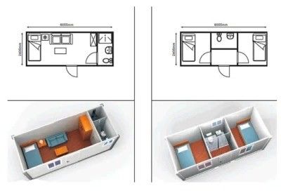 Meerdere doeleinden woningcontainerhuis met opvouwbaar ontwerp en aluminium raam